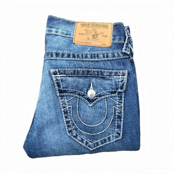 True Religion Jeans Size 29 SKINNY BIG T Blue - Picture 1 of 9